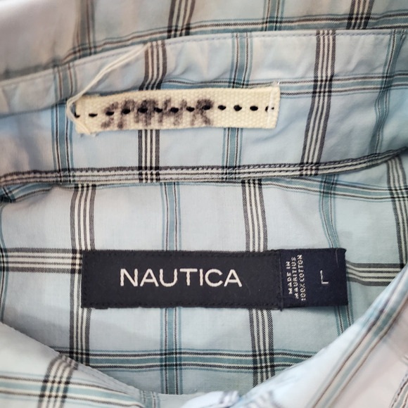 Nautica Tasso Elba Club Room John Ashford Men's L Casual Button Down Shirts 4ct - Picture 4 of 15